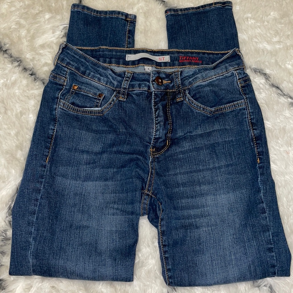 !it dark blue tiffany skinny ankle jeans!!